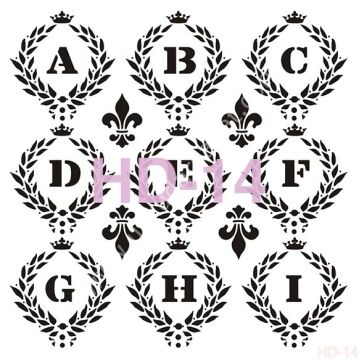 Cadence Home Decor Mobilya - Duvar Stencil 45x45cm HD-15