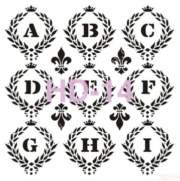 Cadence Home Decor Mobilya - Duvar Stencil 45x45cm HD-15