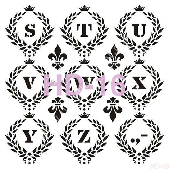 Cadence Home Decor Mobilya - Duvar Stencil 45x45cm HD-16