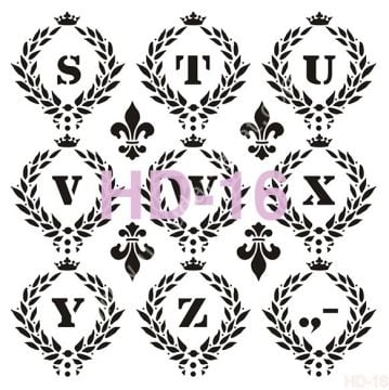 Cadence Home Decor Mobilya - Duvar Stencil 45x45cm HD-16