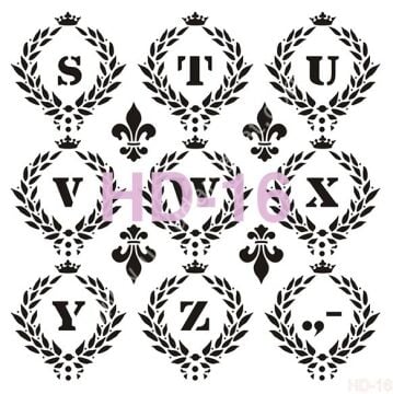 Cadence Home Decor Mobilya - Duvar Stencil 45x45cm HD-16