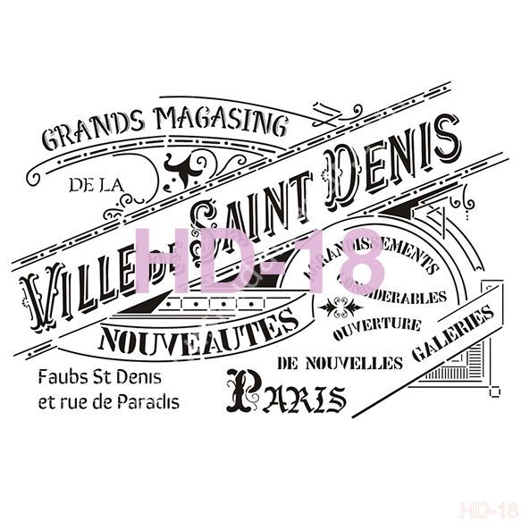 Cadence Home Decor Mobilya - Duvar Stencil 45x45cm HD-18
