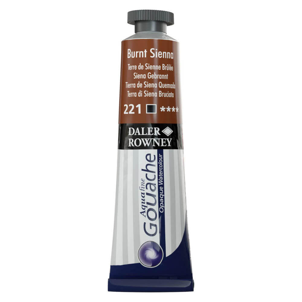 Daler Rowney Aquafine Tüp Guaj Boya 15 ml Burnt Sienna 221