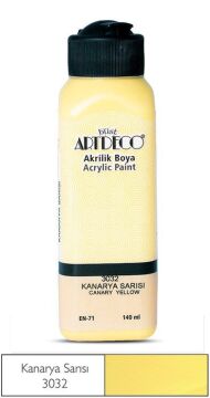 Artdeco Yeni Formül Akrilik Boya 140 ml 3032 Kanarya Sarı