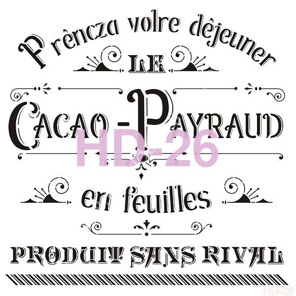 Cadence Home Decor Mobilya - Duvar Stencil 45x45cm HD-26