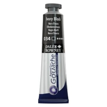 Daler Rowney Aquafine Tüp Guaj Boya 15 ml Ivory Black 034