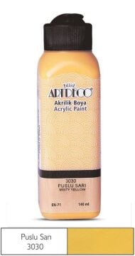 Artdeco Yeni Formül Akrilik Boya 140 ml 3030 Puslu Sarı