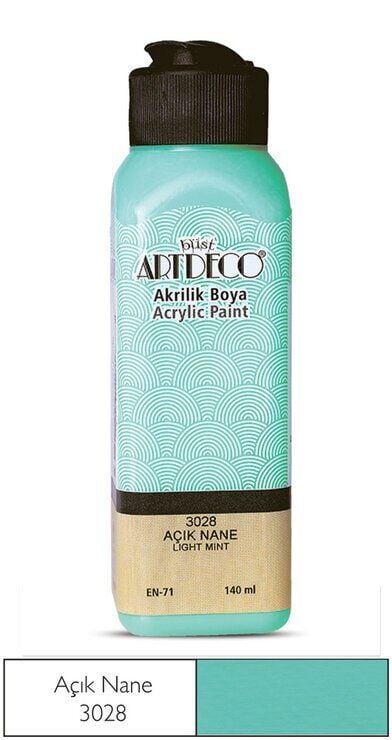 Artdeco Yeni Formül Akrilik Boya 140 ml 3028 Açık Nane