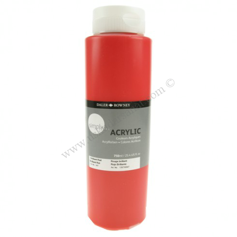 Daler Rowney Simply Akrilik Boya 750ml Red