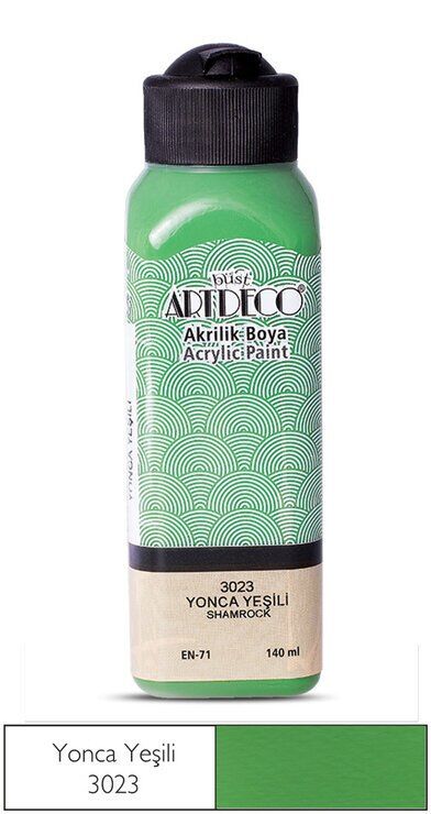 Artdeco Yeni Formül Akrilik Boya 140 ml 3023 Yonca Yeşili
