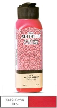Artdeco Yeni Formül Akrilik Boya 140 ml 3019 Kadife Kırmızı