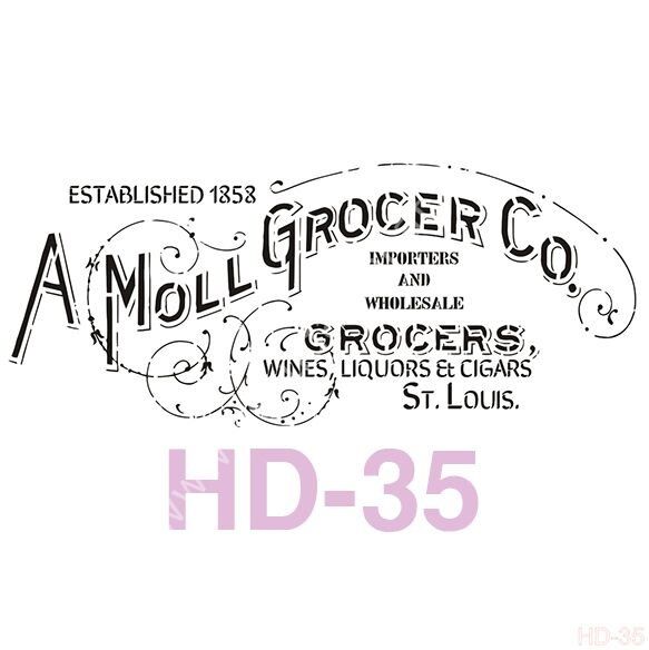 Cadence Home Decor Mobilya - Duvar Stencil 45x45cm HD-35