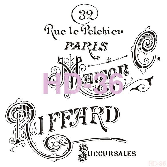 Cadence Home Decor Mobilya - Duvar Stencil 45x45cm HD-36