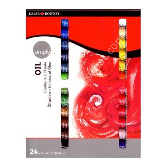Daler Rowney Simply Yağlı Boya Set 24 Renk 12mlx24