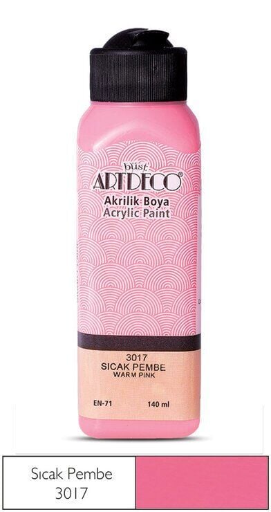 Artdeco Yeni Formül Akrilik Boya 140 ml 3017 Sıcak Pembe