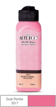 Artdeco Yeni Formül Akrilik Boya 140 ml 3017 Sıcak Pembe