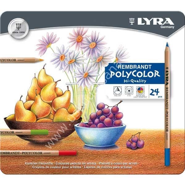 Lyra Rembrandt Polycolor Kuruboya Kalem 24 Renk art no:2001240