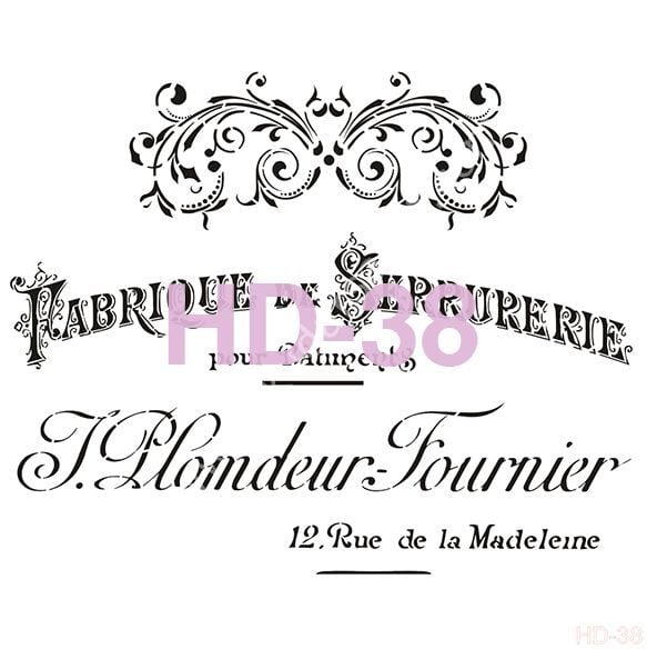 Cadence Home Decor Mobilya - Duvar Stencil 45x45cm HD-38