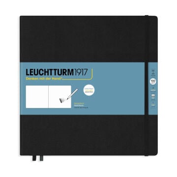 Leuchtturm1917 Sketchbook Sert Kapak Eskiz Çizim Defteri 150 gr Kare 22,5x22,5 cm Siyah