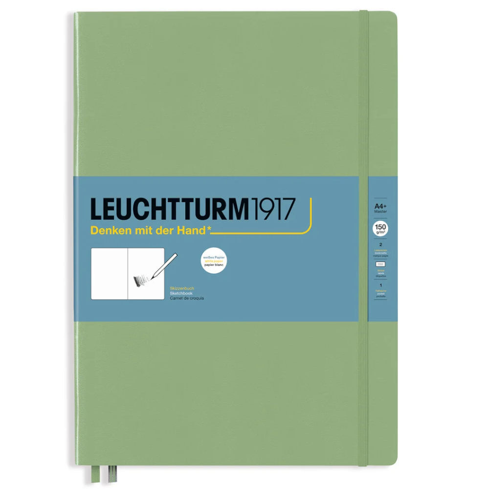 Leuchtturm1917 Sketchbook Sert Kapak Eskiz Çizim Defteri 150 gr Master A4 Adaçayı