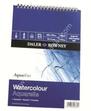 Daler Rowney Aquafine Suluboya Defteri Spiralli 245x178mm 300gr 12 Yaprak