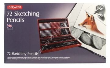 Derwent Sketching Pencils Çizim Kalemi Seti 72'li Ahşap Kutu