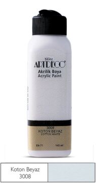 Artdeco Yeni Formül Akrilik Boya 140 ml 3008 Koton Beyaz
