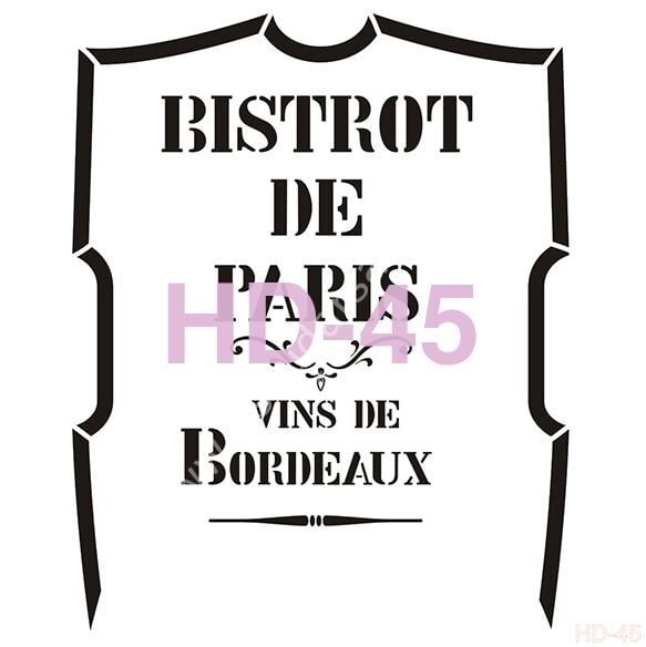 Cadence Home Decor Mobilya - Duvar Stencil 45x45cm HD-45