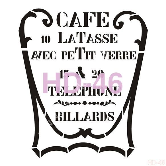 Cadence Home Decor Mobilya - Duvar Stencil 45x45cm HD-46