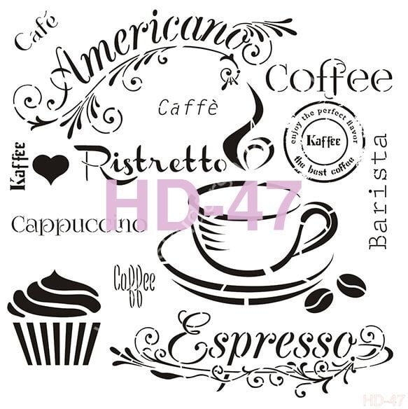 Cadence Home Decor Mobilya - Duvar Stencil 45x45cm HD-47