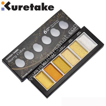 Zig Kuretake Gansai Tambi Metalik- Yaldız 6 Renk