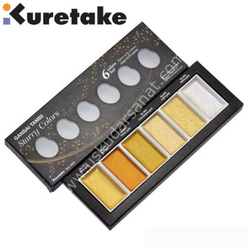 Zig Kuretake Gansai Tambi Metalik- Yaldız 6 Renk