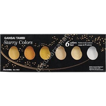Zig Kuretake Gansai Tambi Metalik- Yaldız 6 Renk