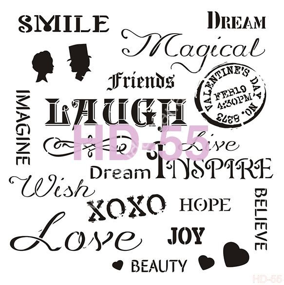 Cadence Home Decor Mobilya - Duvar Stencil 45x45cm HD-55