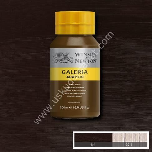 W.Newton Galeria Akrilik Boya 500ml 076 BURNT UMBER