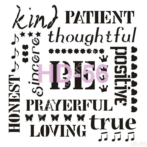 Cadence Home Decor Mobilya - Duvar Stencil 45x45cm HD-56