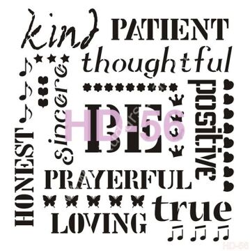 Cadence Home Decor Mobilya - Duvar Stencil 45x45cm HD-56