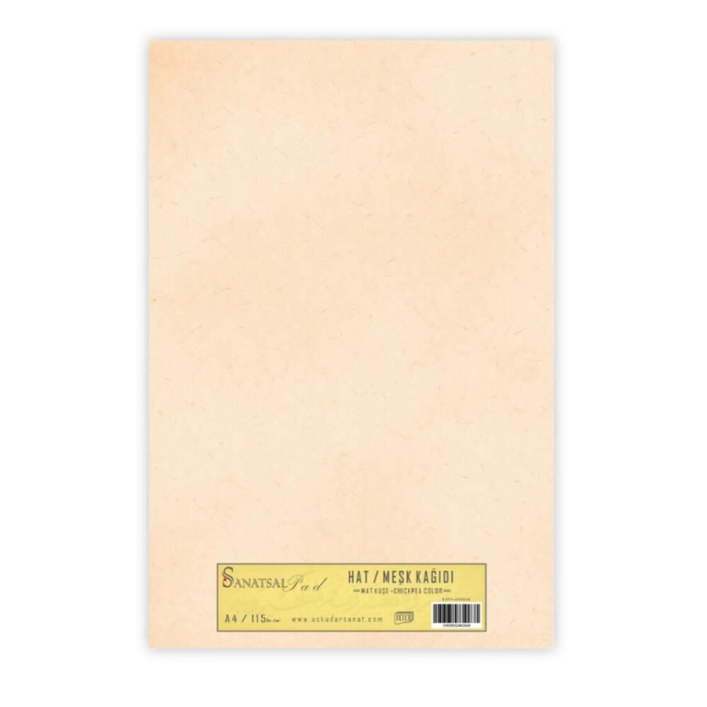 Sanatsal Pad Mat Kuşe Kağıt Chickpea Nohudi Renk 115 gr A4 100'lü