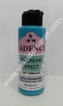 Cadence 3D Cream Effect Boya 250ml 357 Turkuaz