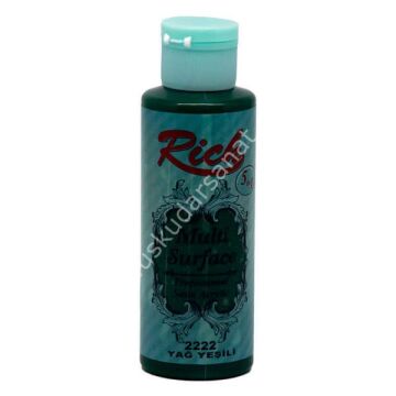 Rich Multi Surface Her Yüzey İçin Akrilik Boya 130 cc. 2222 YAĞ YEŞİLİ