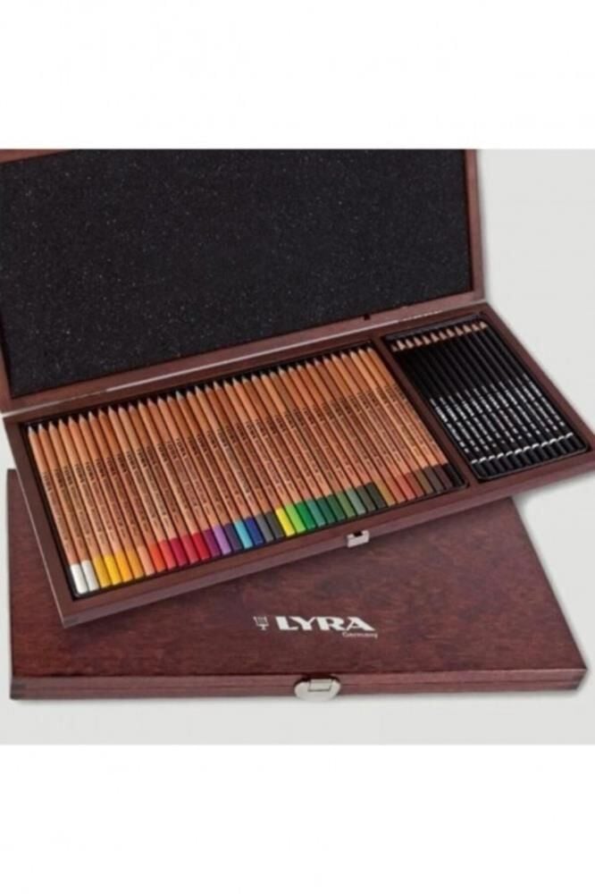 LYRA Rembrandt 50 Parça Polycolor & Art Design Ahşap Kutu Sketch Set