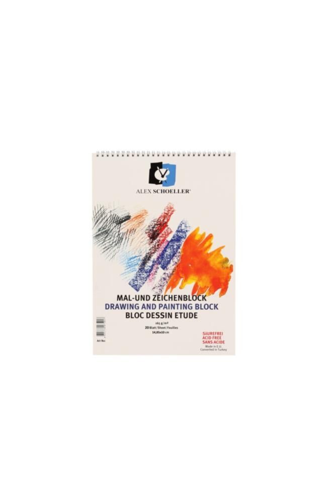 Alex Schoeller Çok Amaçlı Mini Çizim Blok 165 Gr 10 Yp. 14,85x10 Cm.