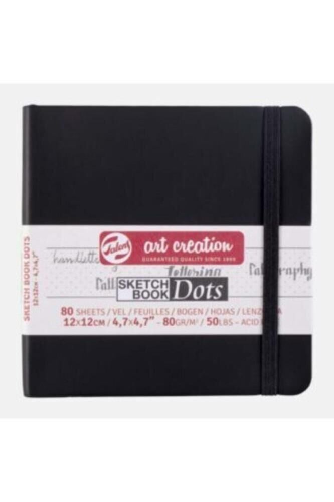 Art creation Sketch Book Dots 12 X 12 Cm Noktalı Eskiz Defteri 80 Gr /80 Sayfa