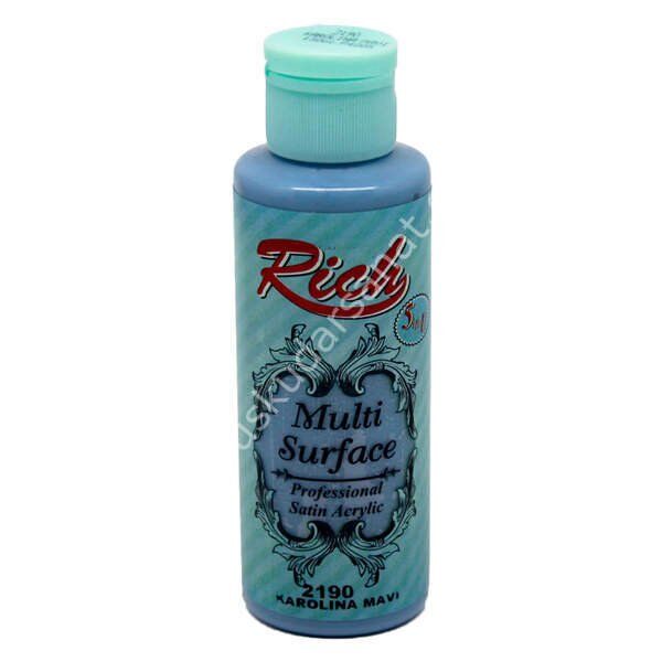 Rich Multi Surface Her Yüzey İçin Akrilik Boya 130 cc. 2190 KAROLİNA MAVİ