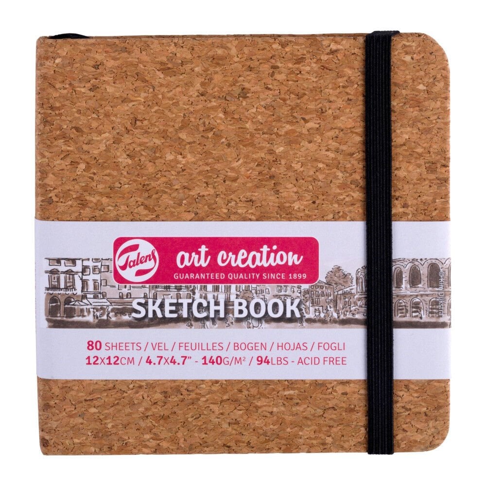 Art creation Sketch Book Eskiz Bloğu 12x12cm 140gr 80 Yaprak CORK Mantar Desenli Kapak