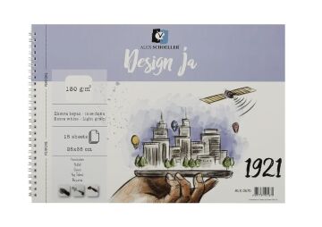 Alex Schoeller Design Ja İnce Dokulu Resim Defteri 25x35 cm 15 Sayfa 180 gr