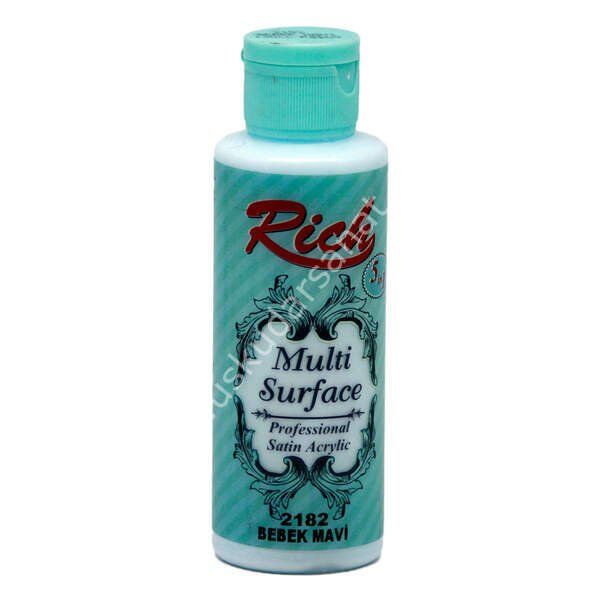 Rich Multi Surface Her Yüzey İçin Akrilik Boya 130 cc. 2182 BEBEK MAVİ