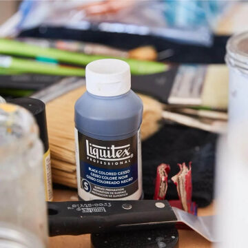 Liquitex Professional Black Gesso Akrilik Siyah Zemin Astar Boyası Siyah 237 ml
