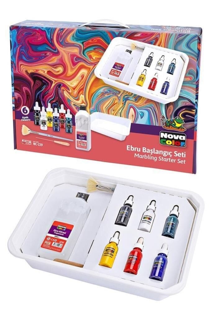 nova color Ebru Başlangıç Seti 6 Renk