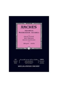 Arches Suluboya Blok Defter Düz Doku  300 gr  A4 12 Yaprak